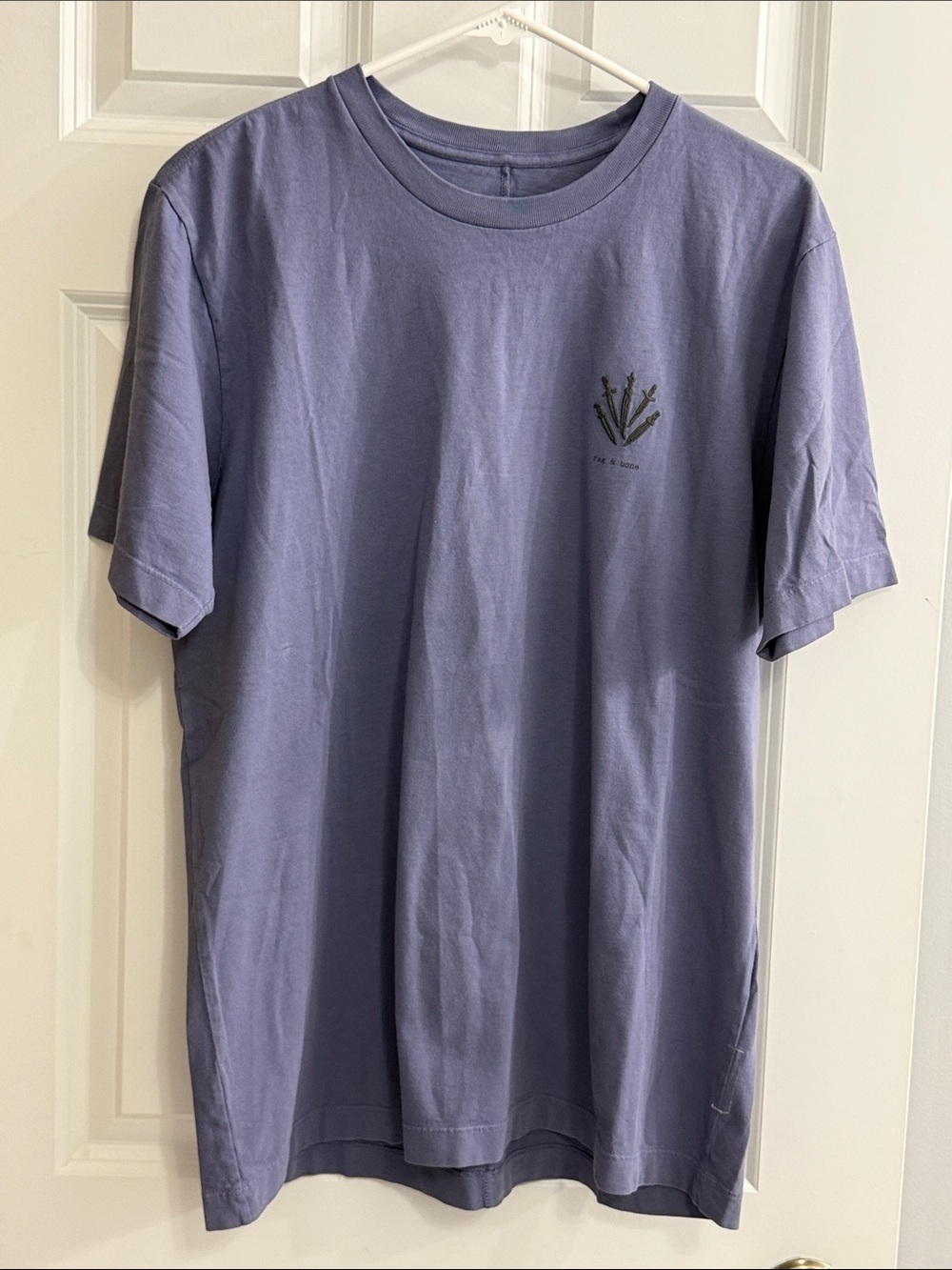 rag & bone Lavender Crewneck Short Sleeve Tee with Chest Graphic NWT